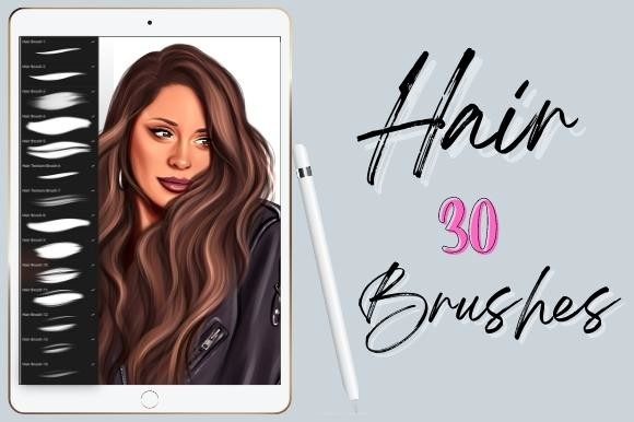 Download Procreate Hair Brushes Set - Procreate hair Collection