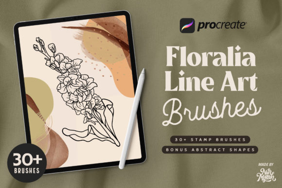 Download Procreate Floralia Line Art Brushes - Premium Resources