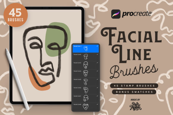Download Procreate Facial Line Brushes - Premium Resources
