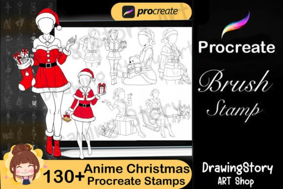 Download 130+ Anime Christmas Brushes Procreate - Christmas brush Collection