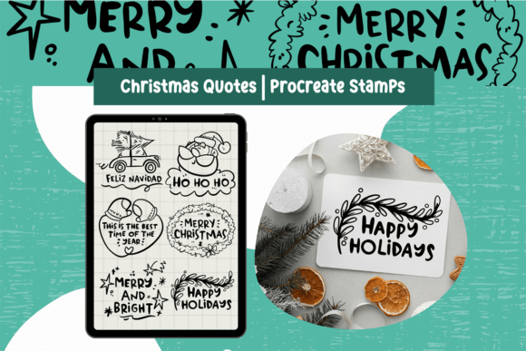 Download Cute Procreate Christmas Brushes - Christmas brush Collection