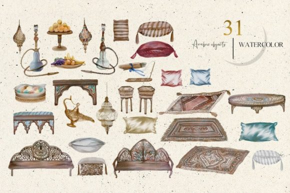 Download Arabian Interior Creator/Watercolor Kit - Premium Resources