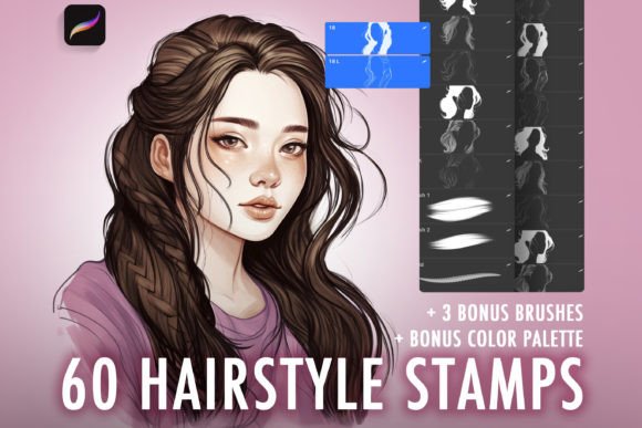 Download Procreate Hair Brushes - Procreate hair Collection