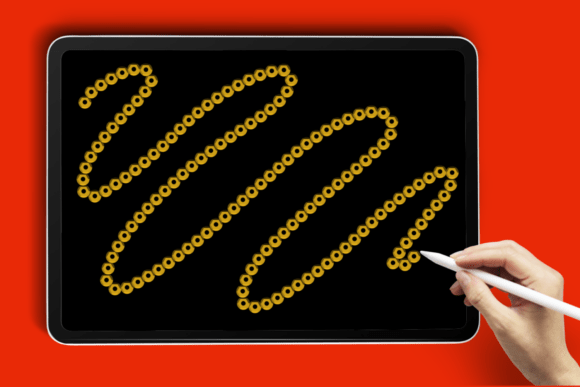 Download Sequin Line Procreate Brush - Premium Resources