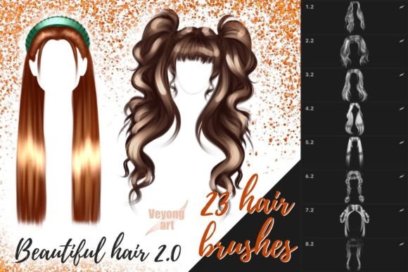 Download Procreate Hair Brushes - Procreate hair Collection