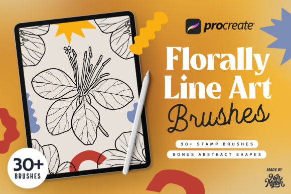 Download Procreate Florally Line Art Brushes - Premium Resources
